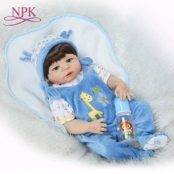 NPK reborn bábiky s mäkké, jemné na dotyk realistické mäkké silikónové vinylové bábiky plný vinylové telo Vianočný Darček pre dievčatá