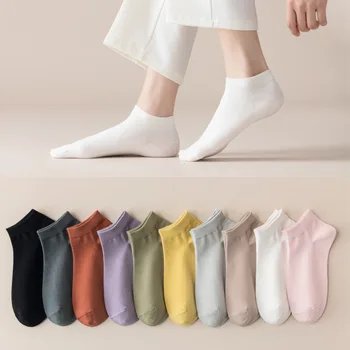 5pairs/veľa Žien Módne Farby Solid Ponožky Mäkké Jednoduché, Bežné kórejský Štýl Harajuku Elegantné Mäkké Priedušné Ponožky Nové
