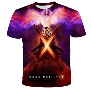 Dark Phoenix 3D Tlač Letné T-shirts X-Men Bežné Krátky Rukáv Mužov Dámske Vtipné Tričká Chlapec Dievča Deti Voľné Plus Veľkosť Topy