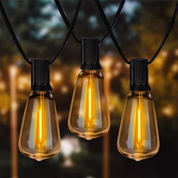 26m 50 Lampy Vonkajšie LED Reťazec Svetlá, Plastové Nerozbitné Žiarovky Nepremokavé Terasa Svetlá pre Záhradné Mimo Dvore Verandu