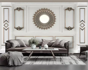 beibehang Vlastnú stenu papiere domova moderné hodvábny krep klasické stereo tapety 3d Nordic umenie zlaté vyrezávané pozadí