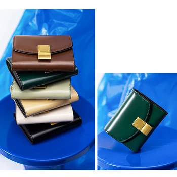 Originálne kožené Ženy peňaženky jar leto jednoduché kabelku multi-slot peniaze klip karty tašky 01-WL-jyzpdf