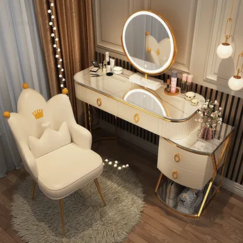 Nordic jednoduché Príborníky LED Zrkadlo, Toaletný Stolík Svetlo Luxusné Spálne Nábytok Tvorivé Bielizníka Veľkú Kapacitu, Skrinka na odkladanie vecí