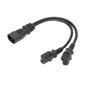 IEC320 C14 na Dual C15 Kábel Mužov a Žien v Bezpečí Power Splitter Kábel pre Stolná Lampa Tlačiareň, Projektor 100‑250V 12.6 v