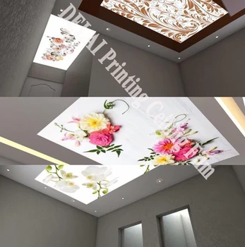 3D Živé Kvety Tlač na strop film Ruže, kvety pre domáce dekorácie