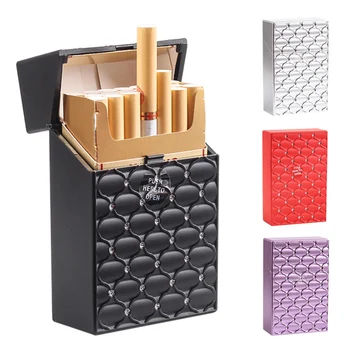Plastové Cigariet Prípade Prenosné 20 Palice Ľahšie Úložný Box Držiteľ Top Flip Stlačte Open Prípade Fajčenie Nástroje Farba Náhodný