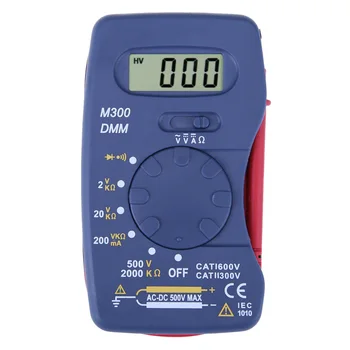 Ultra-tenký Digitálny Multimeter M300 Mini Pocket Integrovaný Multimeter AC/DC Ammeter Voltmeter Ohmmeter Kapacita Batérie Nástroj Testu