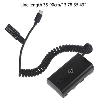 KX4A USB C do NP-F550 Externý Napájací Adaptér Kompatibilný s Fotoaparáty, Monitory Anti-abrazívny Nízka Teplotná Tolerancia