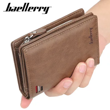 Baellerry nové peňaženky, pánske krátke Európske a Americké retro multi-card pracky peňaženka peňaženky peňaženka na zips veľkoobchod
