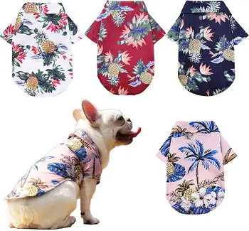 Havajská Psa Tričko Lete Priedušná Pet Oblečenie pre Psa Mikina Pláži Psa Košele pre Malé Stredne Veľký Pes, Mačka Chlapec Dievča Oblečenie