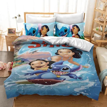 Disney Steh posteľná bielizeň Sady Kráľovná King Size Cartoon Deka Kryt obliečka na Vankúš Perinu Nastaviť pre Deti Dospelých