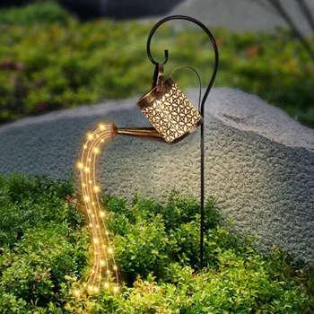 Solárne Zavlažovanie Môže Svetlo Závesné LED Vodopád Lampa Nepremokavé Vonkajšie Záhradné Dekorácie Dvore Trávnik Dvore Krajiny Nočné Lampy