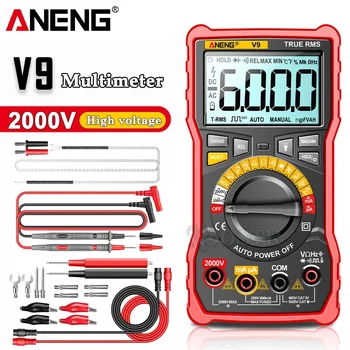 ANENG V9 Digitálny Multimeter 2000V Inteligentný Profesionálny Tester Napätia Capacimeter Voltmeter AC/DC Ammeter Elektrické Tester Tools