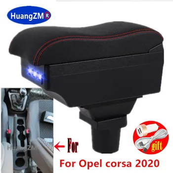 Pre Opel corsa F Opierkou box Pre Opel corsa 2020 2021 2022 2023 Auto Opierkou box Interiérové Dovybavenie USB nabíjanie Auto Príslušenstvo