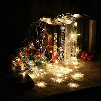 8 Režimov Led Snowflake Svetlo Ip44 Vodotesný, Prenosný Vianočné Osvetlenie Eko-šetrné Úspory Energie pre Dovolenku Strany Festival