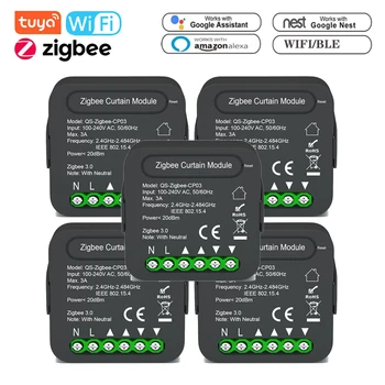 Tuya Zigbee / WiFi Opony Switch Modul pre rolety, Žalúzie Motor Smart Home Hlas Diaľkové Ovládanie Pre Alexa Domovská stránka Google