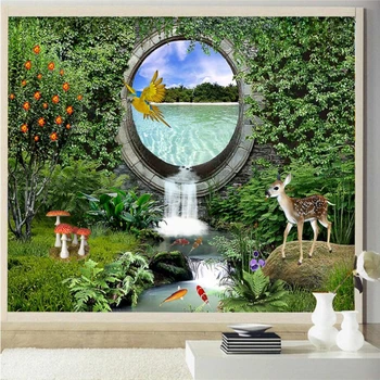 beibehang Vlastnú tapetu nástenná maľba foto 3D Xanadu obývacej izby, spálne, gauč TV pozadie dekoratívne maľby abstraktných de parede