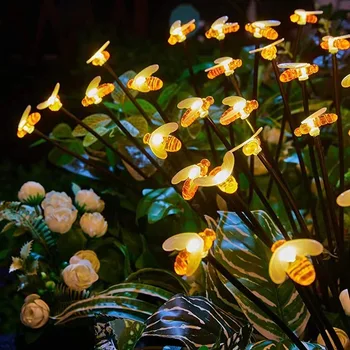 Solárne Vonkajšie Firefly Svetlá Sway Motýľ Nepremokavé Záhradné Dekorácie Domáci Trávnik Ohňostroj Svetla Poschodí, Nový Rok, Vianoce