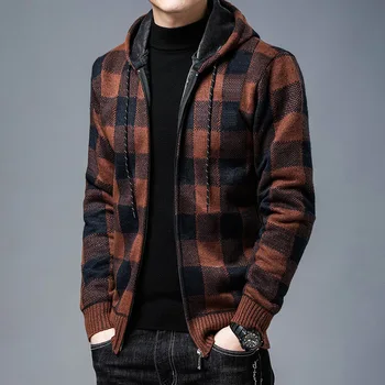Pletený sveter pre mužov so zväčšenou veľkosť, kórejská verzia voľné koberčeky sveter, dlhé rukávy horný odev, sveter pre mužov vtip