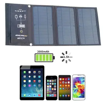 Skladacia 21W USB Solárny Panel Prenosné Skladacie Nepremokavé Solárny Panel, Nabíjačky Mobilných Batérie Nabíjačky na Telefón, Tabliet