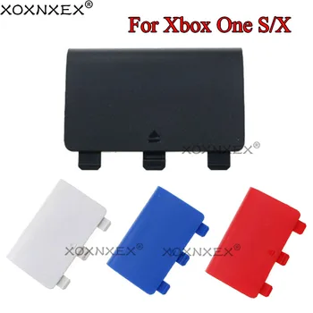 XOXNXEX 4 KS Plastové Náhradné Batérie Zadný Kryt Veka Dvere Shell pre Xbox One X S Radič Doska Prípade Čierna Modrá Červená Biela