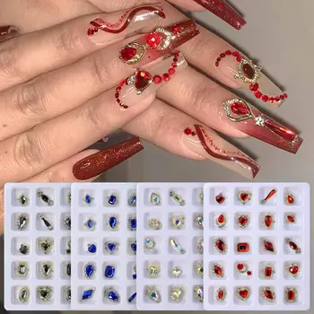 20Pcs/Box Nail Art Decor 3D Žiarivý Lesk na Nechty, Prívesky DIY Manikúra Faux Diamond Nechtov Nail Decor Art Drahokamu nechtov príslušenstvo