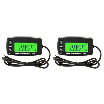 2X Digitálny LCD Teplota Motora Rozchod Viac-Teplota Upozornenie s Snímača RL-TS002 pre Motocykel Dirtbike ATV