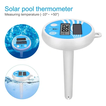 0 °C ~+50 °C, Solárne Vonkajší Bazén Vodotesný Teplomer Plávajúci Digitálny LCD Displej Spa Teplomer