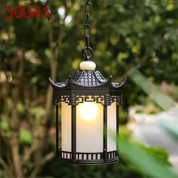 SOURA Klasická Prívesok Svetlo Vonkajšie Retro LED Lampa Vodotesný pre Domáce Chodby, Dekorácie