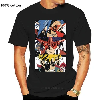 Vysoko Kvalitné tričko Anime Tengen Toppa Gurren Lagann Kamina Simon T shirt Mužov Lumbálna Čaj S-6XL Veľká Veľkosť Camiseta