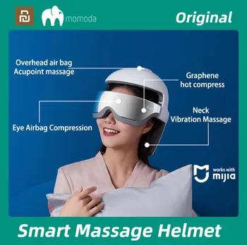 Momoda Smart Masáž Prilba 3-v-1 Masáž na Hlavy, Očí, Krku a dekoltu Masáž Hlavy Oko Airbag Kompresie Krku Vibrácií