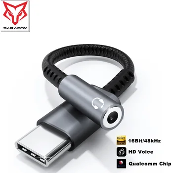 USB C Do 3,5 MM Slúchadlá HiFi DAC, Aux Audio Adaptér Typ-C 3,5 mm konektor pre Slúchadlá Converter OTG Kábel Pre iPad Pro Samsung Huawei