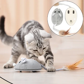 Inteligentné Elektrické Pet Pískacie Hračky Voľne Pohybovať na Simuláciu Myši Cat Hračka pre Mačky Gotas mascotas Príslušenstvo Mačiatko Self-Play