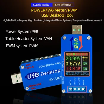 USB Detektor Voltmeter Ammeter QC 2.0 3.0 Batérie Kapacity Tester coulometer Nastaviteľné Napájania je PWM Generátor