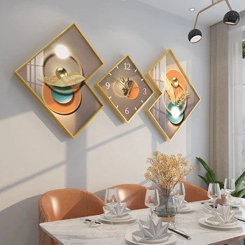 Moderný minimalistický hodiny nástenné hodiny obývacia izba domov módy Nordic luxusné tvorivé osobnosti reštaurácia pokojnej hodiny, dekorácie