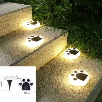 1pcs Vodotesný LED Solárny Medveď Packa Zem Svetlo Vonkajšie Street Light Záhradné Nástenné Svietidlo Cesta Dekorácie Svetelné Stopy Svetla