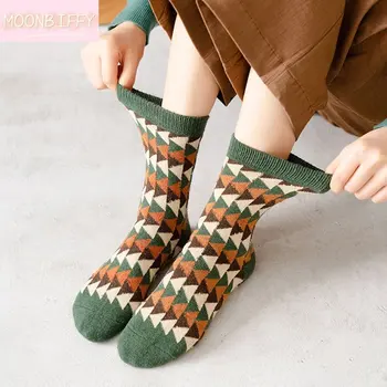 Vintage Avokádo Zelená Čerstvé Ponožiek 1 Pár Členok Ponožka Zime Teplé Ponožky pre Ženy Zahustiť Starostlivosti Otepľovanie Ponožka