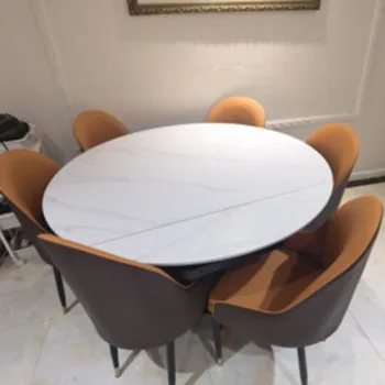 Moderné Písacie Jedálenský Stôl Rozšíriť Kolo Nepremokavé Dizajn Jedálenský Stôl Nordic Luxusnú Mesas De Comedor Kuchynský Nábytok