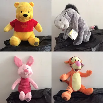 Doprava zadarmo Disney Winnie The Pooh a Priateľ Ružové Prasiatko ošípaných tigger Eeyore somár plnené plyšové hračky Deti Mäkká Bábika na darček