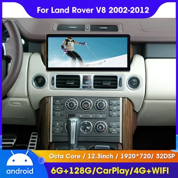 Android 12 Multimediálny Prehrávač autorádia Pre RANGE ROVER VOGUE L322 HSE 2002-2012 GPS Navigácie Bezdrôtový Carplay 12.3 Palcový Stereo