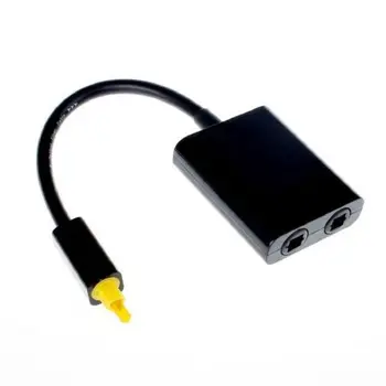 CY Zihan Dual Port Toslink Digitálny Optický Audio Splitter Adaptér Optický Audio Kábel