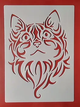 21* 29 cm Kitty Šablóny DIY Vrstvenie Blany Maľovanie Zápisník Sfarbenie Razba Album Dekoratívne Šablóny