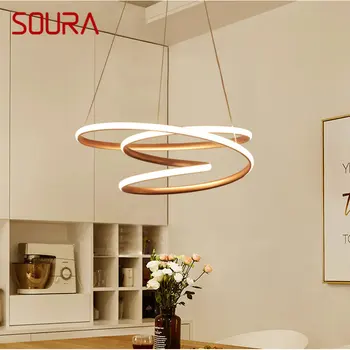 SOURA Nordic Prívesok Svietidlá Luxusné LED Ročníka, Tvorivé Krúžky pre Domáce Spálňa Jedáleň Luster Svetlo
