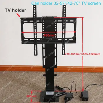 TV Elektrický Výťah Držiak TV Systém Automatizácie S Montážne Držiaky Monitor Zdvíhacie Stôl 575-1225mm/710-1610mm