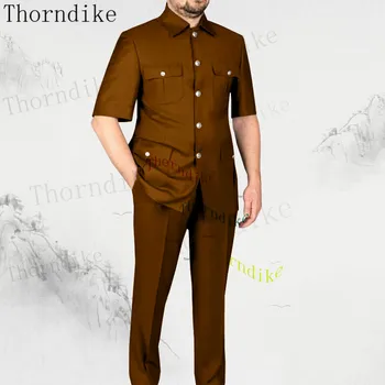Thorndike 2023 Slim Fit Ženícha Tuxedos Kostým Mariage Homme, šité na Mieru, Muži Farby 2 Ks Klasický Svadobný Oblek pre Mužov