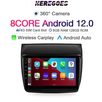 360 Fotoaparát DSP Android 12 Auto Multimediálne Video Prehrávač Pre Mitsubishi Pajero Sport 2 L200 Triton 2008-2016 Navi GPS Rádio 4G+Wifi