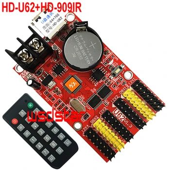 HD-U62+IR diaľkové ovládanie LED controller 2*HUB08 4*HUB12 768*64 jedným Duálnym Farebné LED ovládanie karty