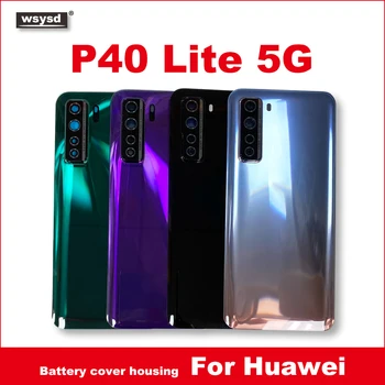 Nová Batéria Zadný Kryt Na Huawei P40Lite 5G Batérie Zadný Kryt Skla, Zadné Dvere, S Kamerou