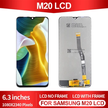 Nové 6.3 Palcový M205 Displej Pre Samsung Galaxy M20 Dotykový Lcd Displej Digitalizátorom. M205F Montáž Doprava Zadarmo S Rámom