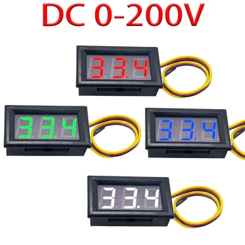 Digitálny Voltmeter DC 0-200V Digitálny Voltmeter Napätie Panel Meter Červená/Modrá/Zelená Pre 6V alebo 12V Electromobile Motocykel, Auto